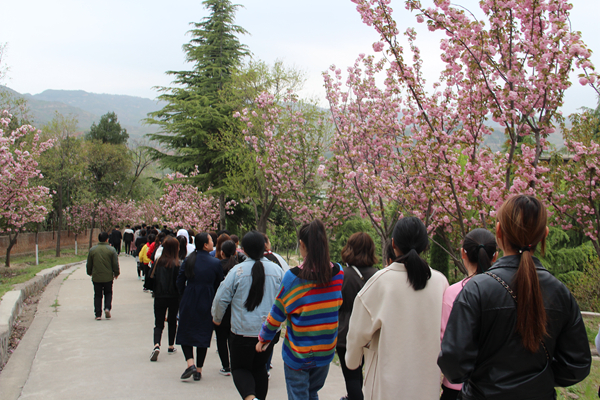 三门峡市教师进修学校师生重温黄河大坝精神